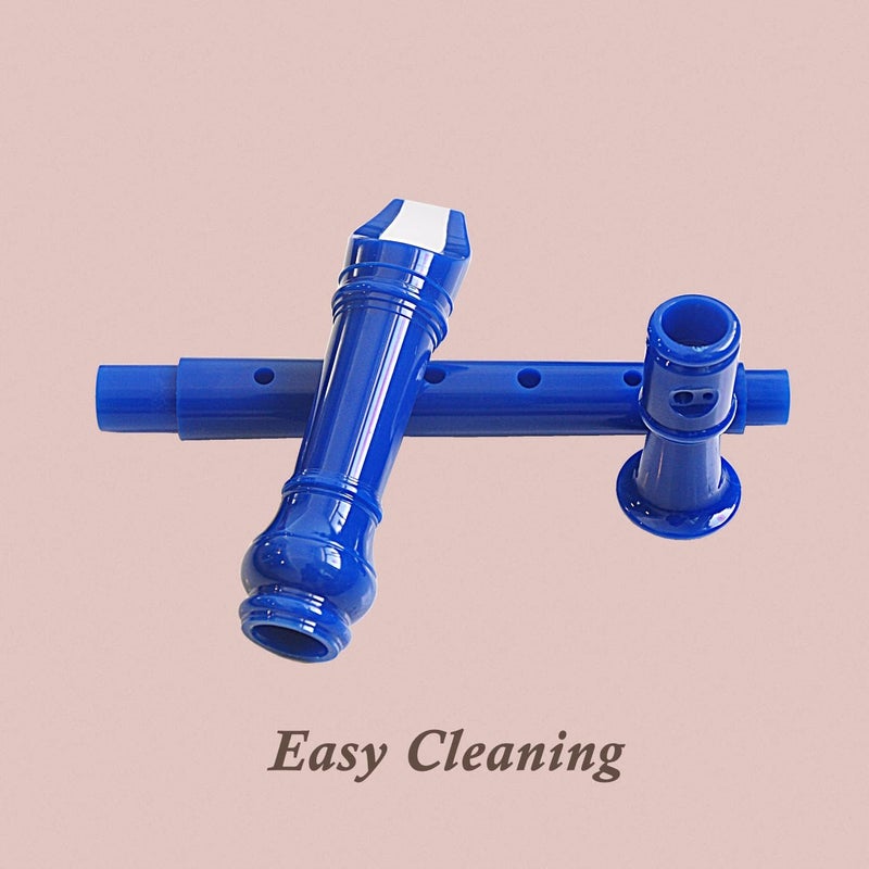 Farcaya Soprano Recorder Instrument for Beginners German Style C Key 8 Hole Descant Music with Clean Rod Storage Case (Blue) - Image 2